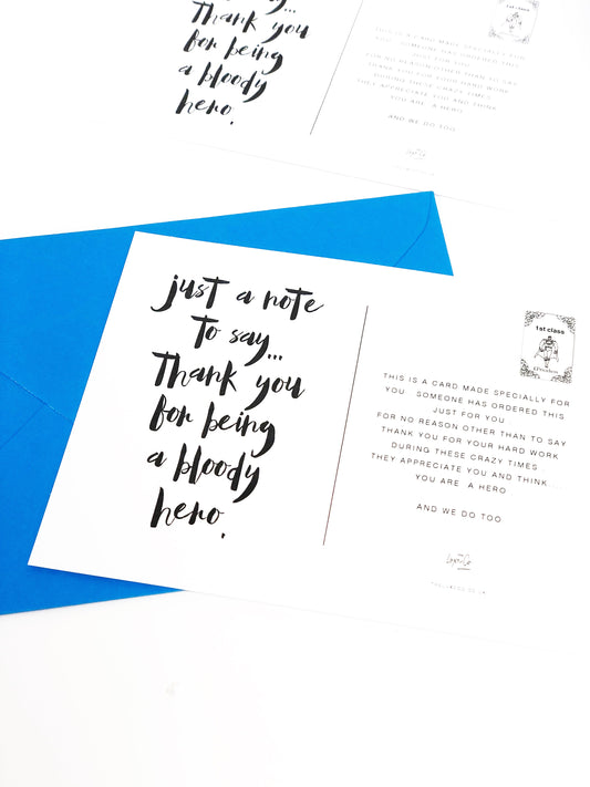 A hug in the post for your super hero...