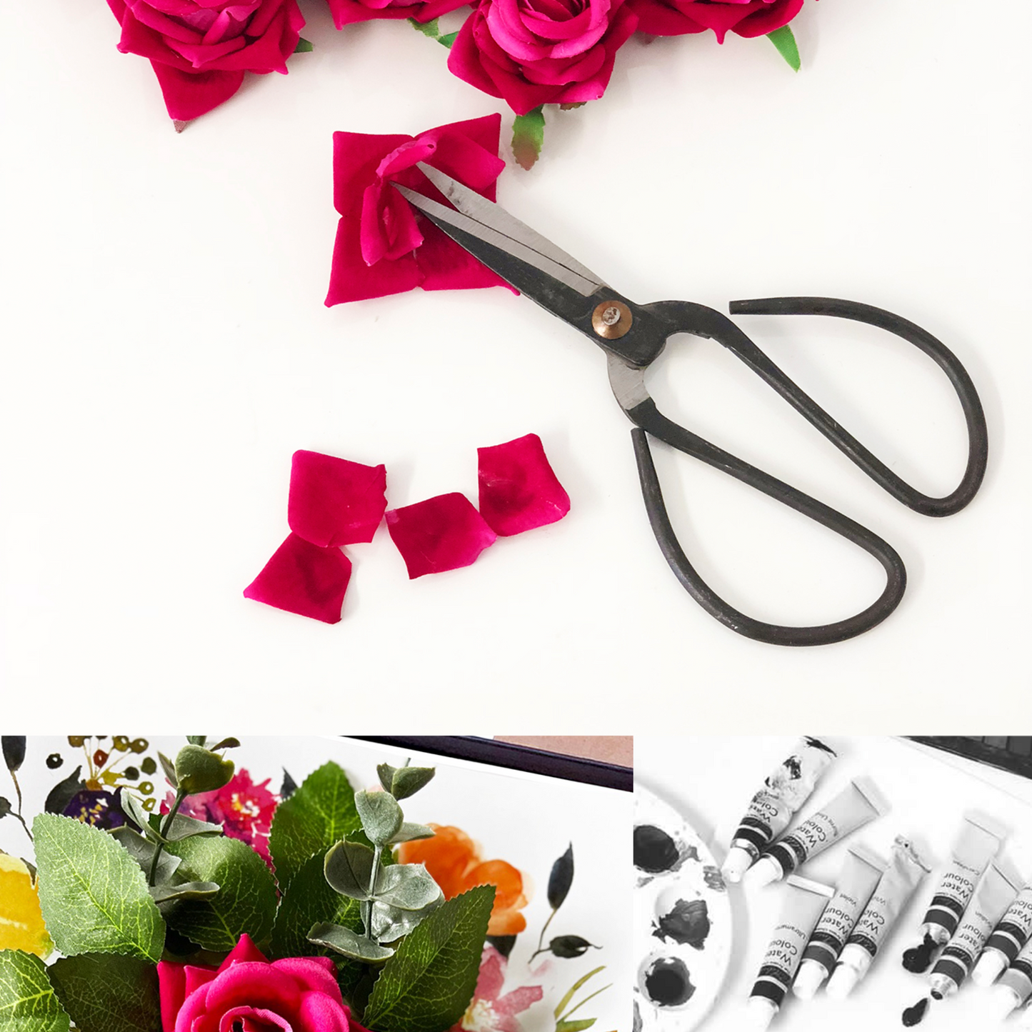 BLOOM SWEETHEART Rose and Diamante Heart Design