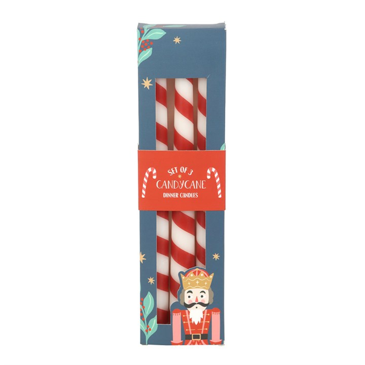 Candy Cane Taper Candles