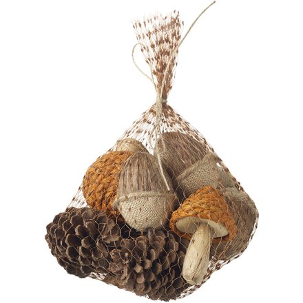 Autumn Woodland Decorative Acorns Bag