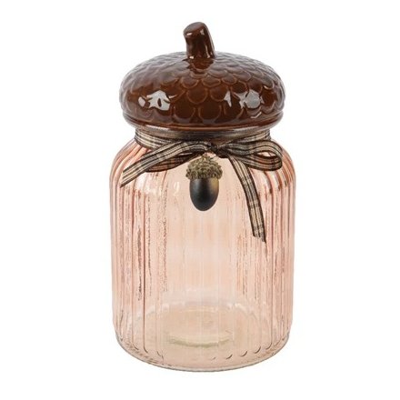 Acorn Glass Jar