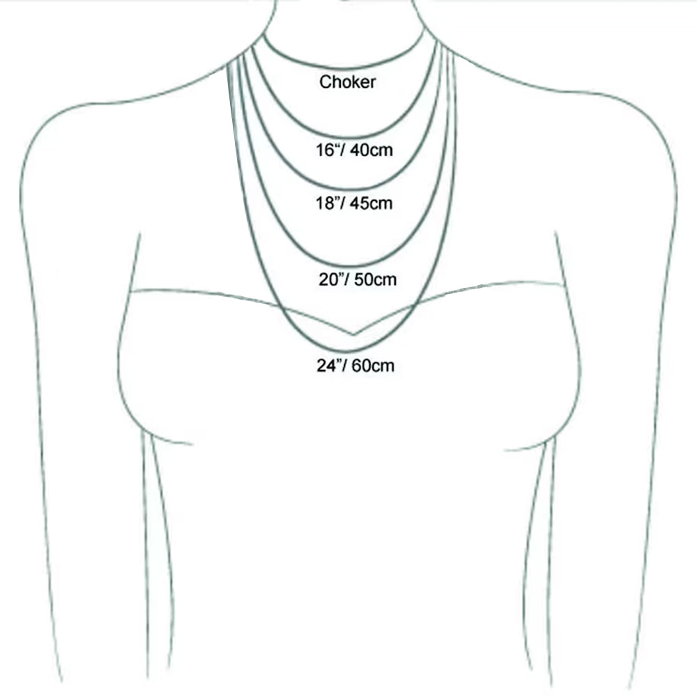 Necklace lengths for the Pink Birthstone Necklace for Daughter, Granddaughter (925 Sterling Silver)