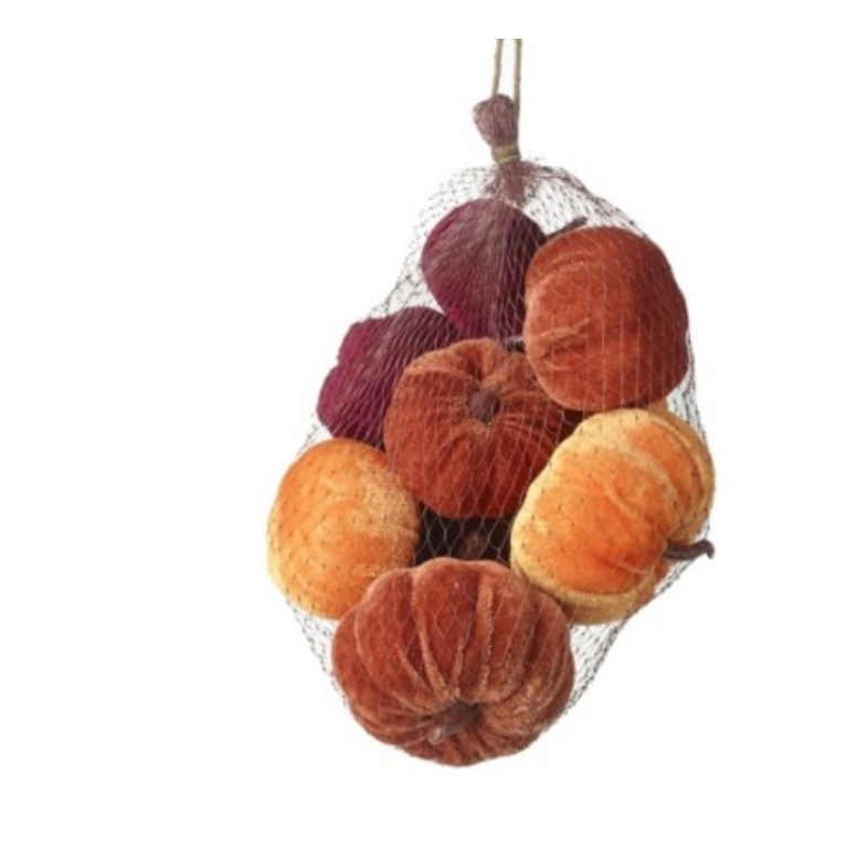 Trío de Calabazas Velvet Naranja 17cm