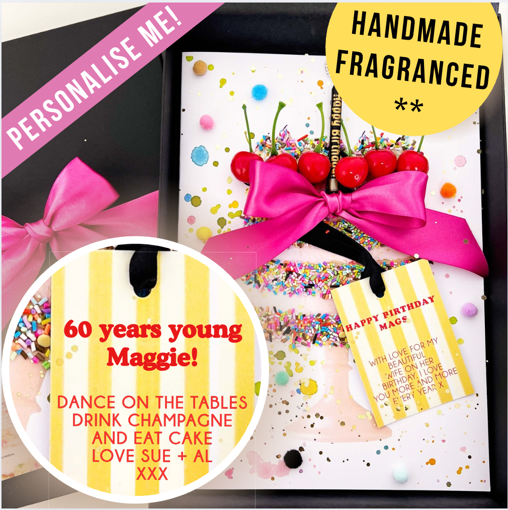 BIRTHDAY CAKE Scented with Cake + Cherries Card Design