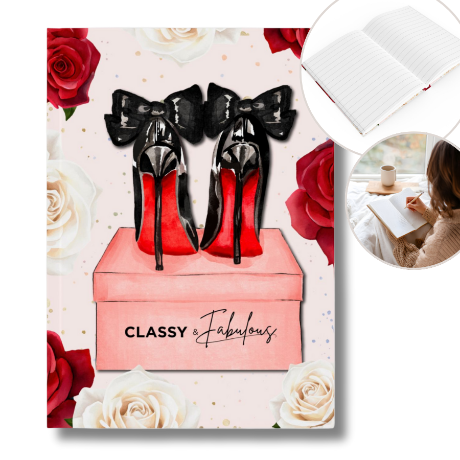 Black Heels Hardback Classy & Fabulous Journal (Non-Personalised)