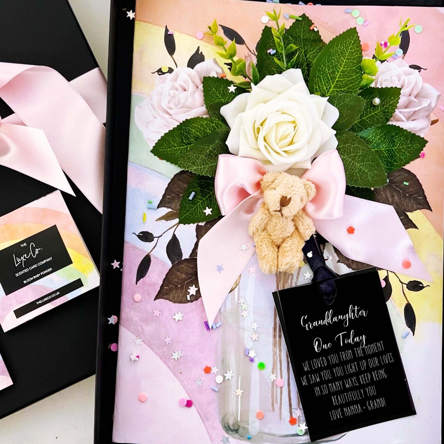 Granddaughter Teddy Bear 1st Birthday Card