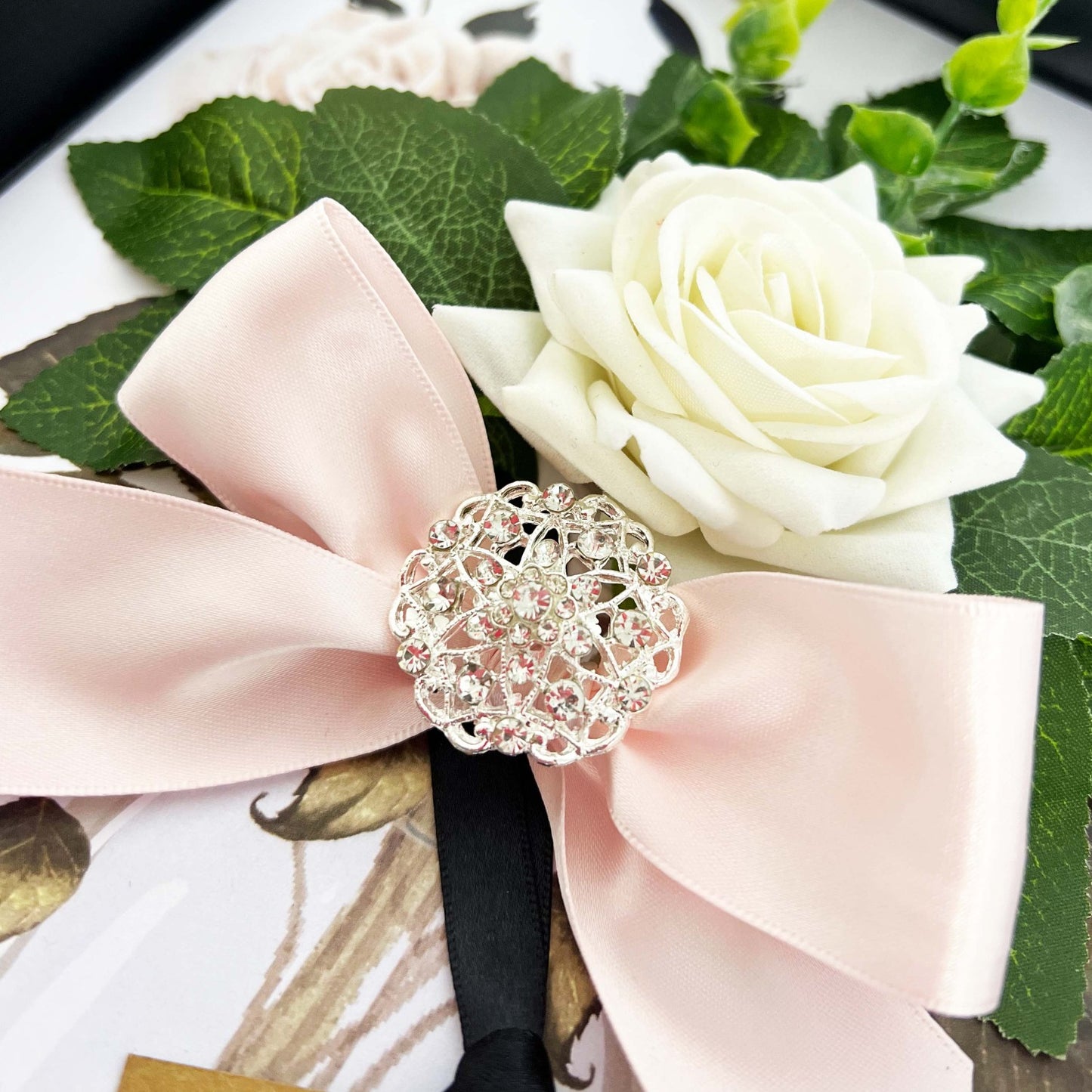 Luxury Baby Pink Congratulations Engagement Card