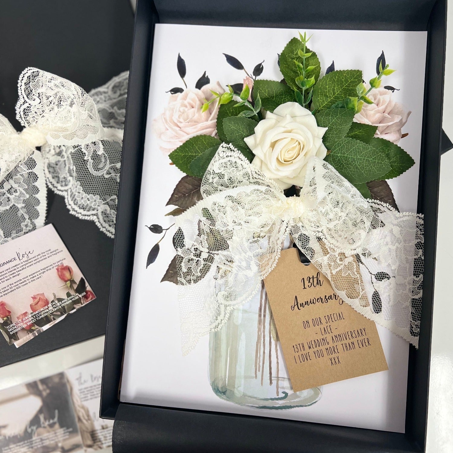 Personalised Boxed Lace Wedding card thats more like a gift than a card