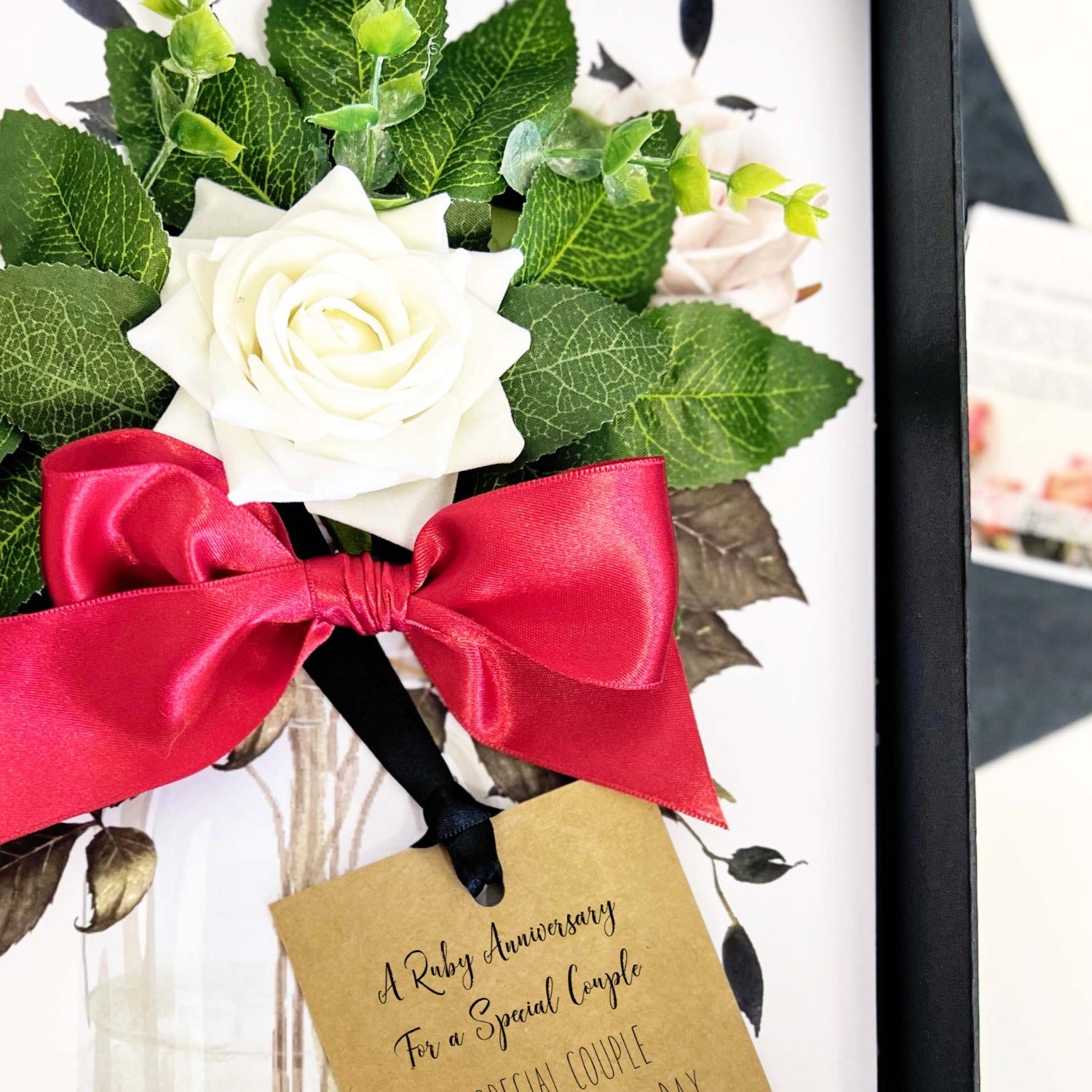 Next level luxury Ruby wedding anniversary cards for wife.