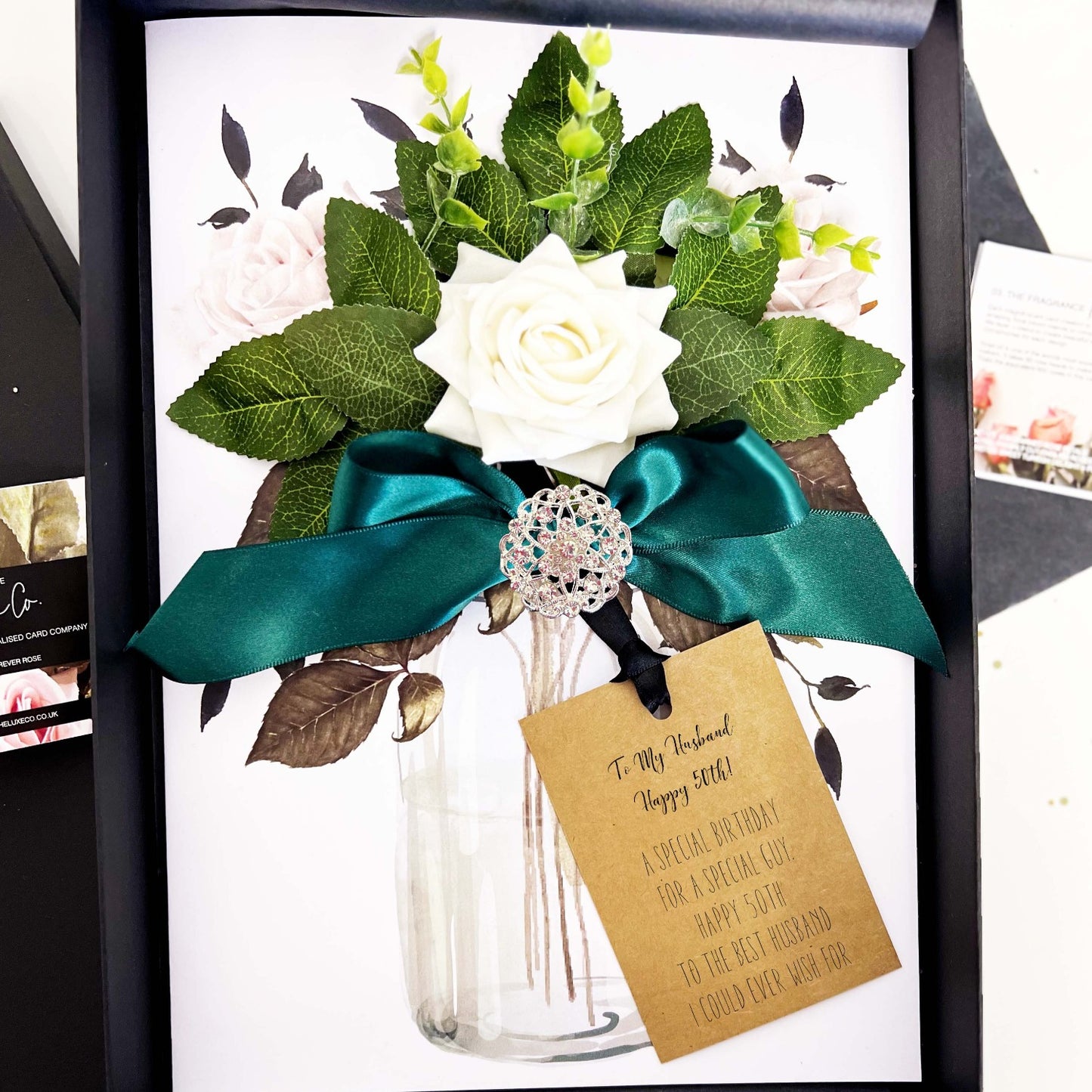 To my Husband Luxury Opulence 50th birthday card