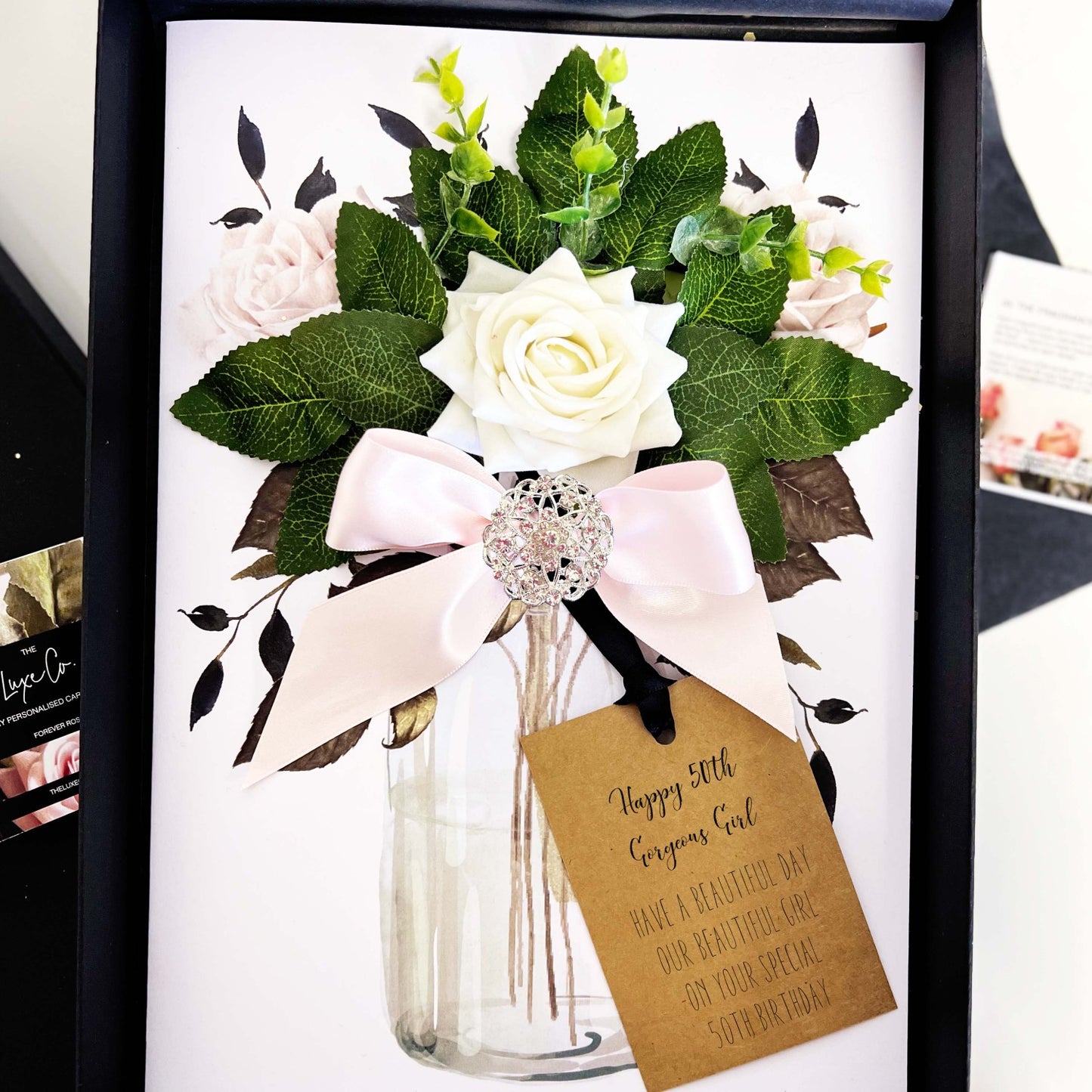 Luxury Opulence birthday card for 50th Birthdays