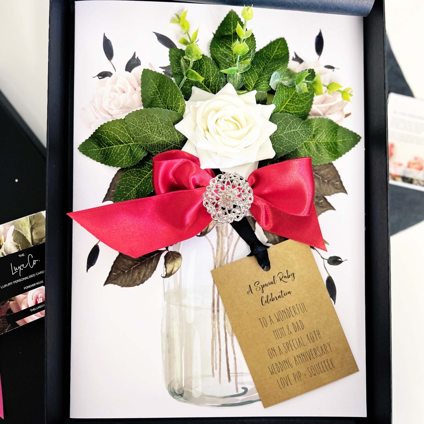 Luxury personalised wedding anniversary card