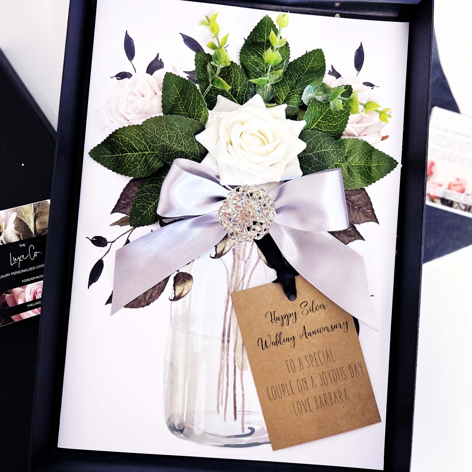 Opulence Luxury 25th Wedding Anniversary Card