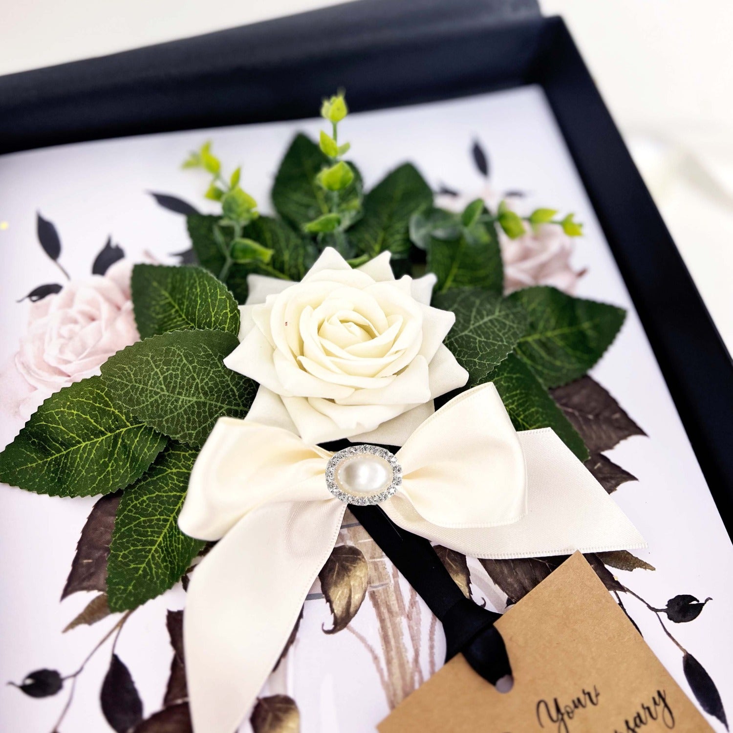 Elegant Wedding Anniversary card pearl - theluxeco.co.uk