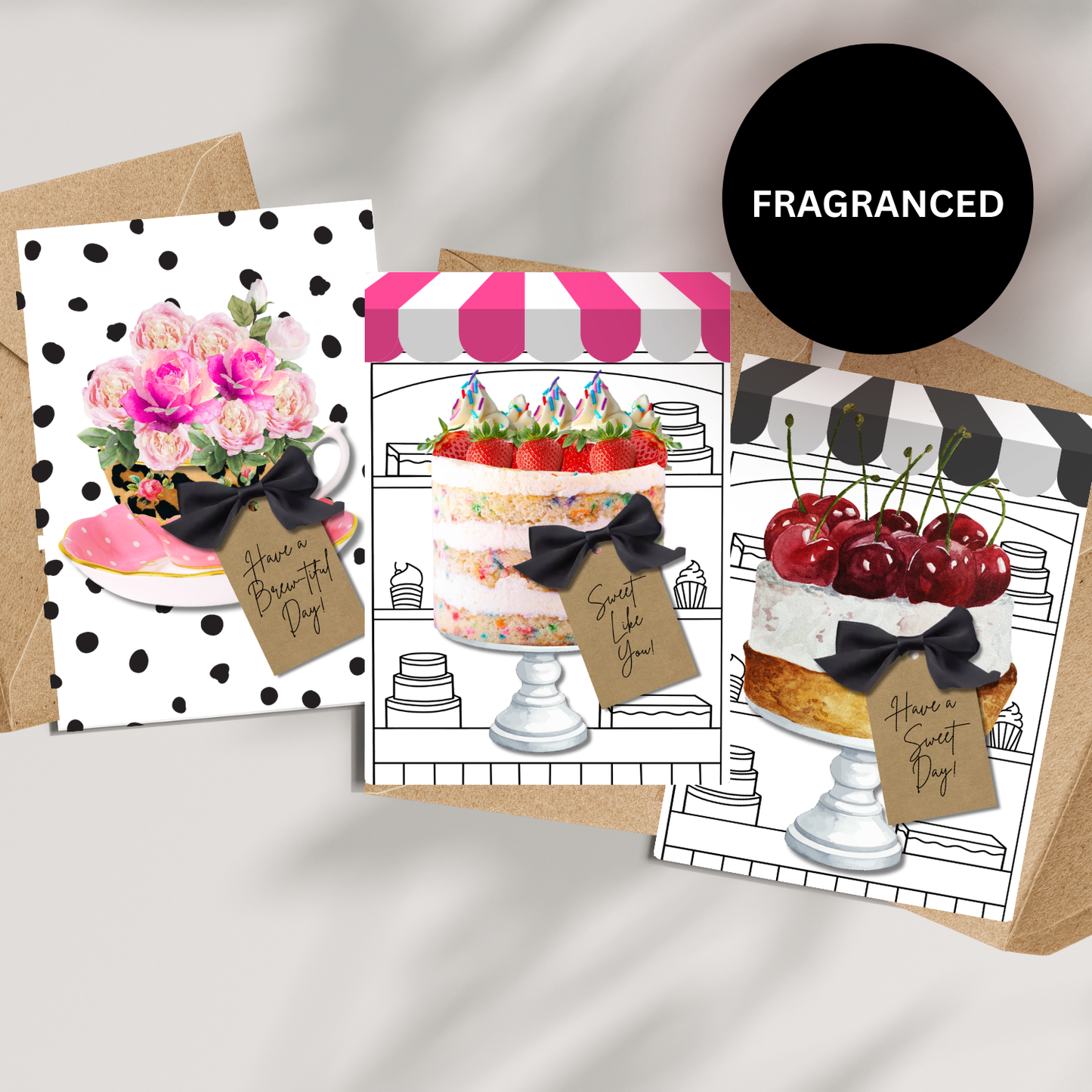 Sweet Like You Scented A5 Cake Card with envelope