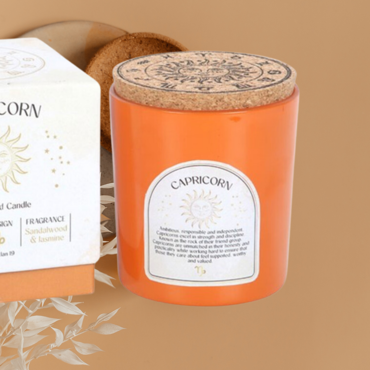 80th Birthday Starsign Candle Gift - Scented Capricorn Birthday Candle