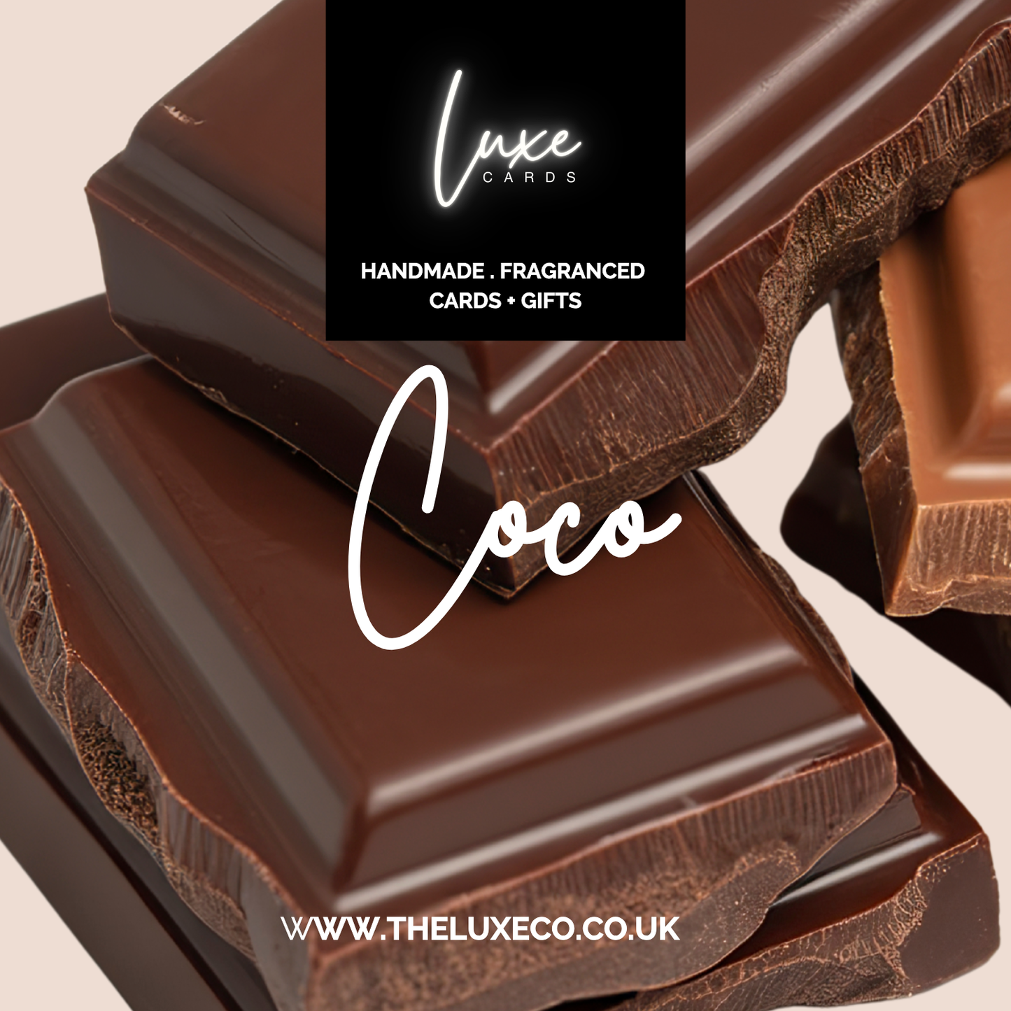 Chocolate scented cards by Luxe Cards - Handmade Cards that smell good enough to eat!