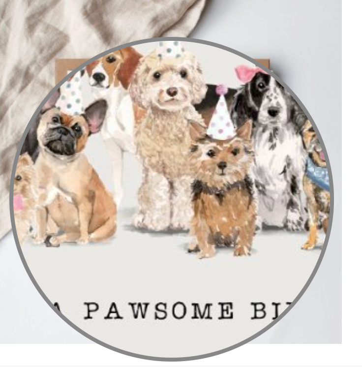 Have a Pawsome Birthday Dog Card
