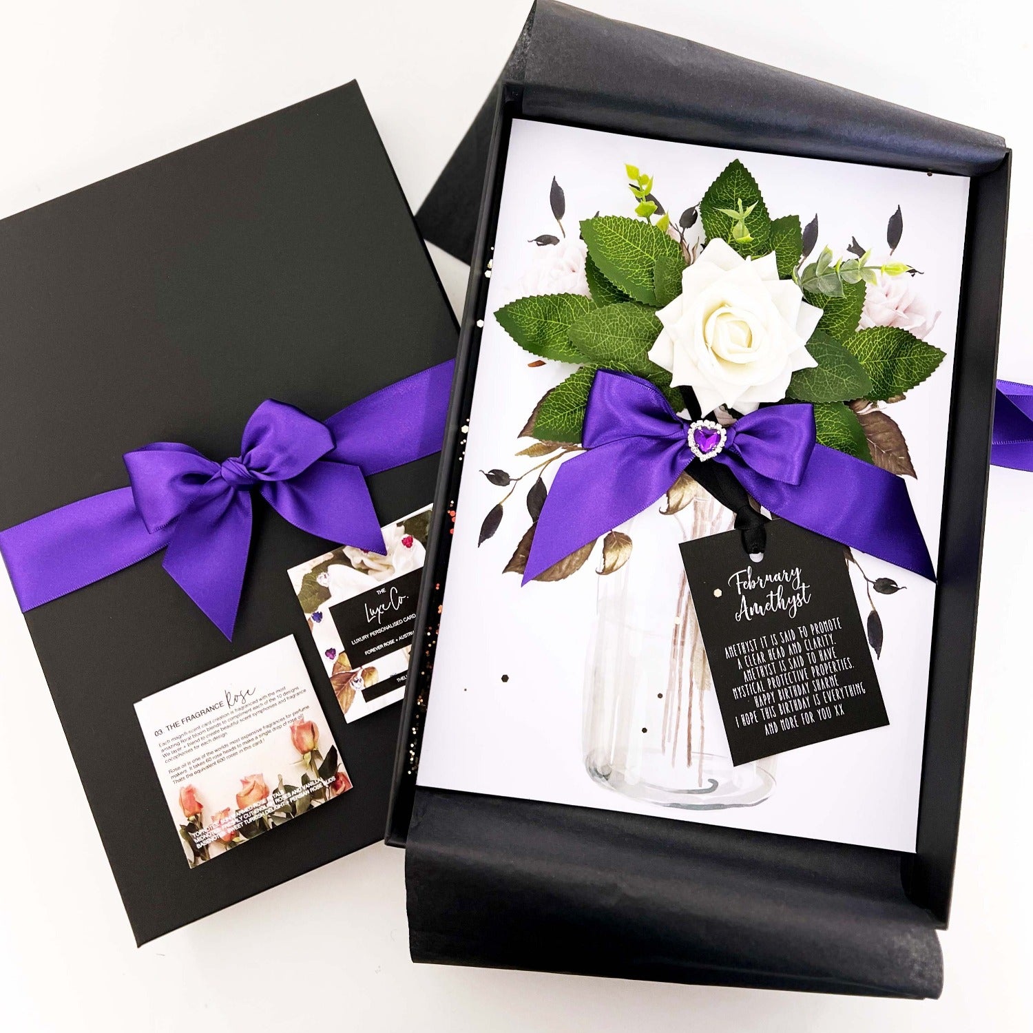 Bloom Purple SweetHeart Luxury Card Design