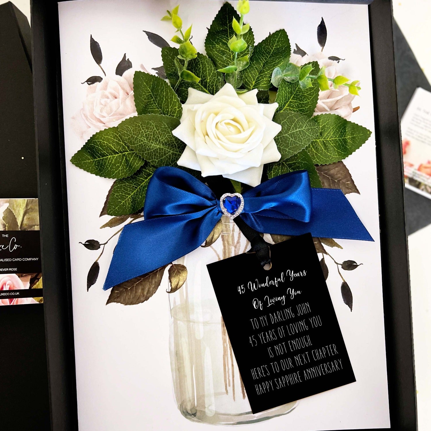 45 years of loving you card the luxury sapphire anniversary gift