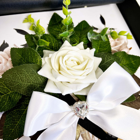 Sparkly Diamond Heart + Flowers Boxed Anniversary Gift Card celebrating 60th anniversaries