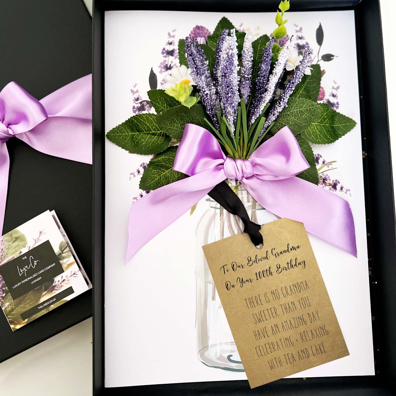 90th grandma birthday card with scented lavender