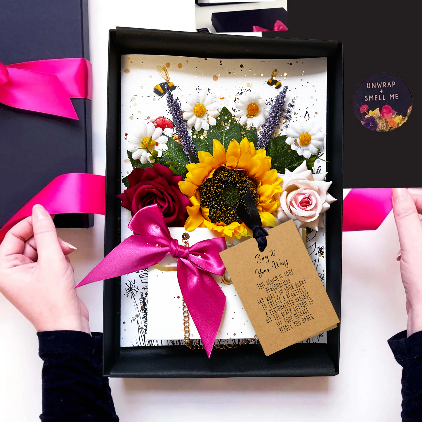 Big Boxed Luxury Personalised Momma Bloom Fragranced Wildflower Retirement Card