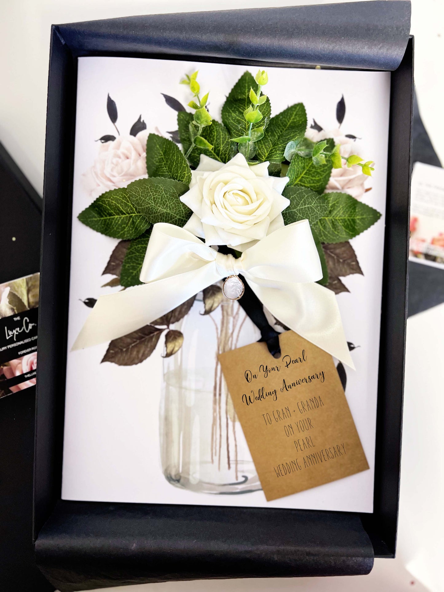 Real Natural Pearl Boxed Card Design
