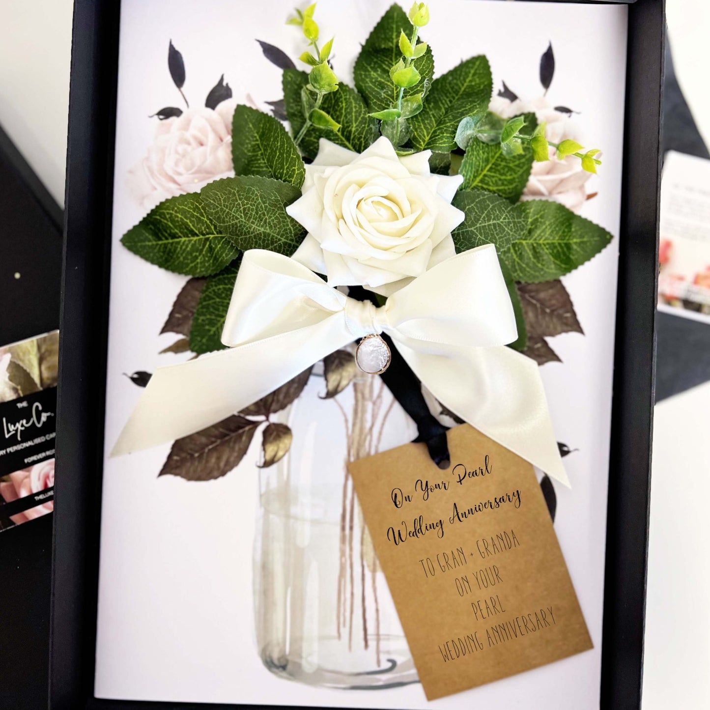 Real Pearl Anniversary Card