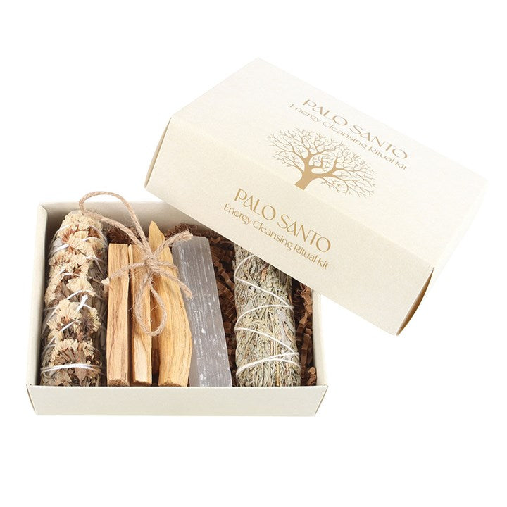 Palo Santo Energy Cleansing Ritual Kit is your all-in-one set for clearing vibes and boosting good energy.