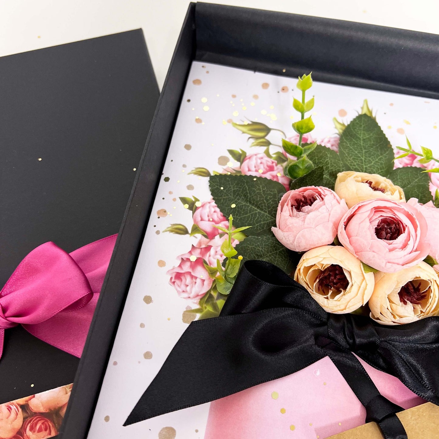 Pink Bloom Peony Scented Luxury Card Design - Personalise yours online here