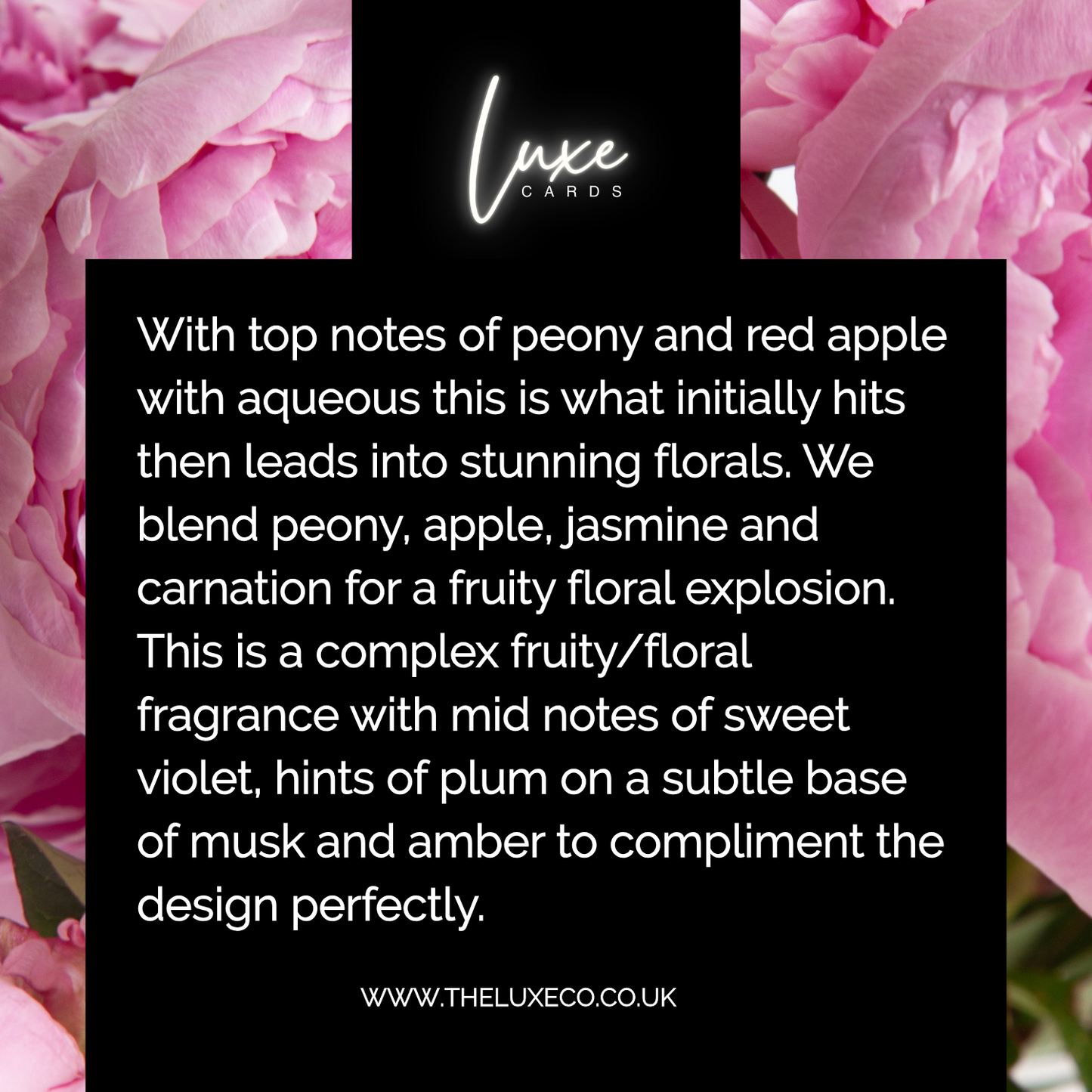 Set of 3 Peony Handmade Cards with envelopes