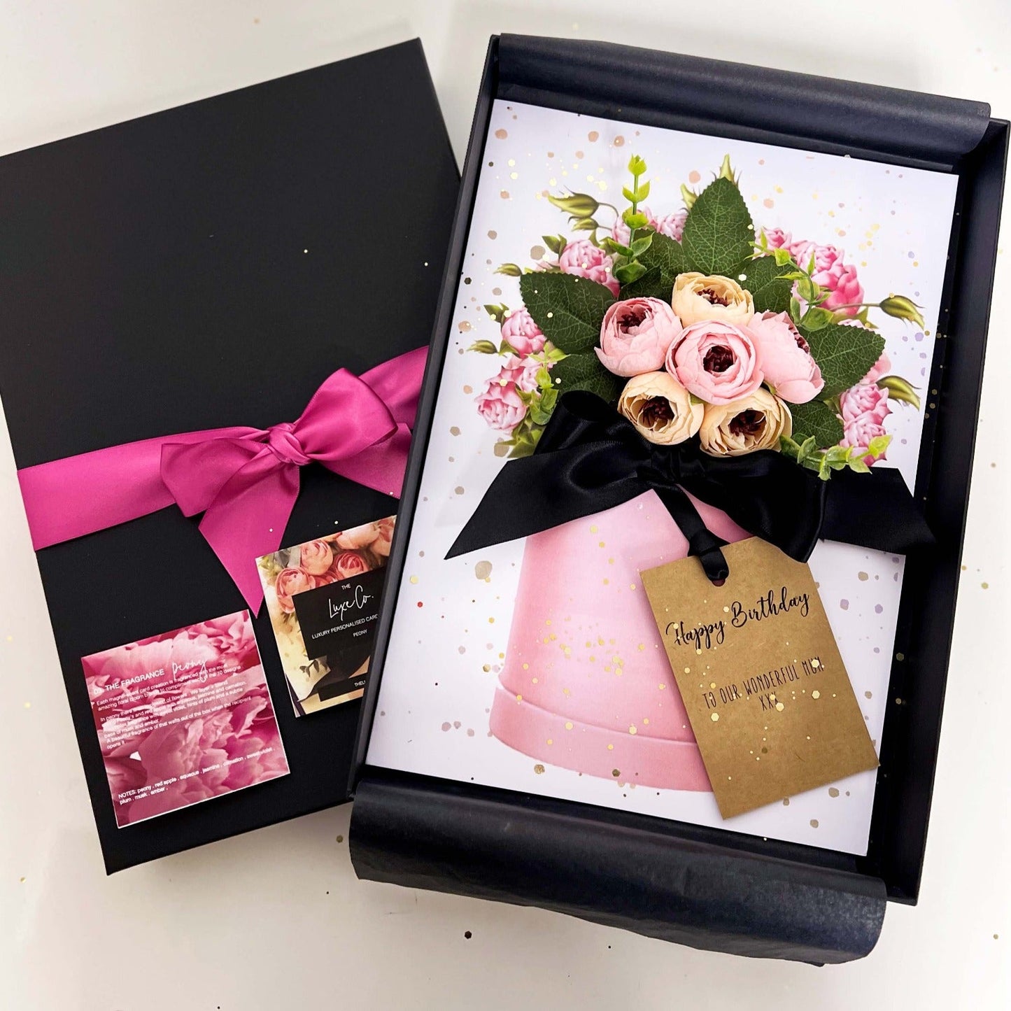 Peony scented 16th Happy Birthday card The Luxe Co