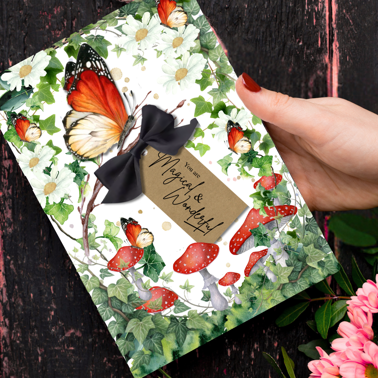 Wholesale A5 Scented Bloom Greetings Card with envelope + compostable cello wrap