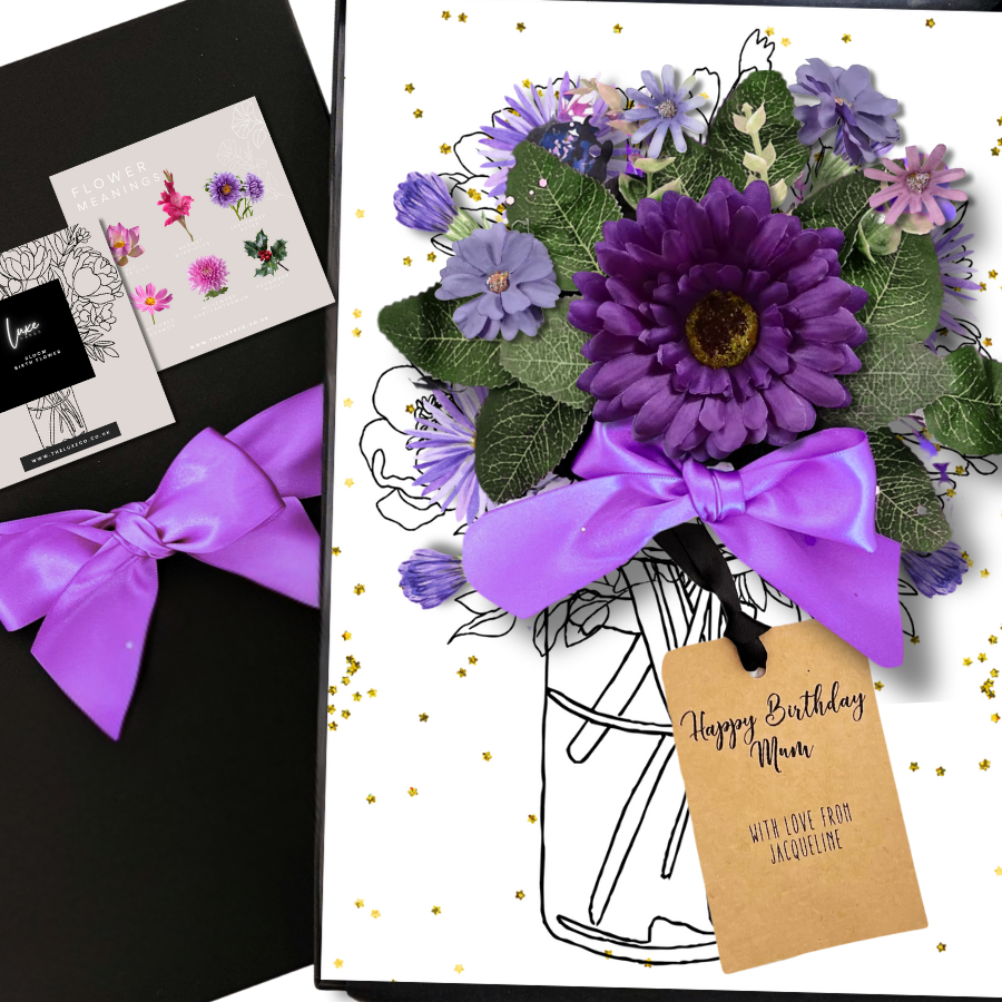 Bloom Scented Aster September Birth Flower Card