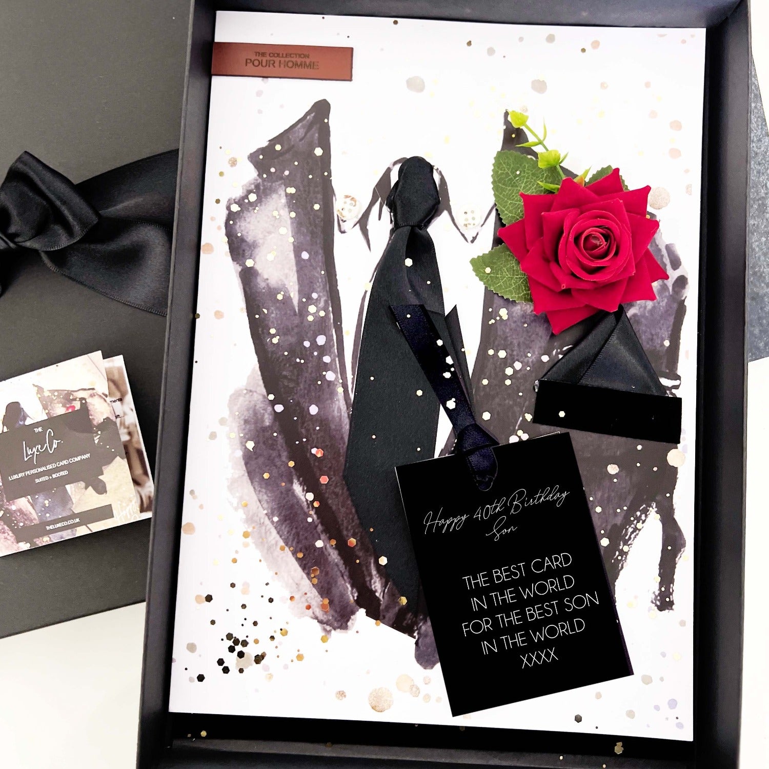 Suit 40th Handmade birthday cards for Son