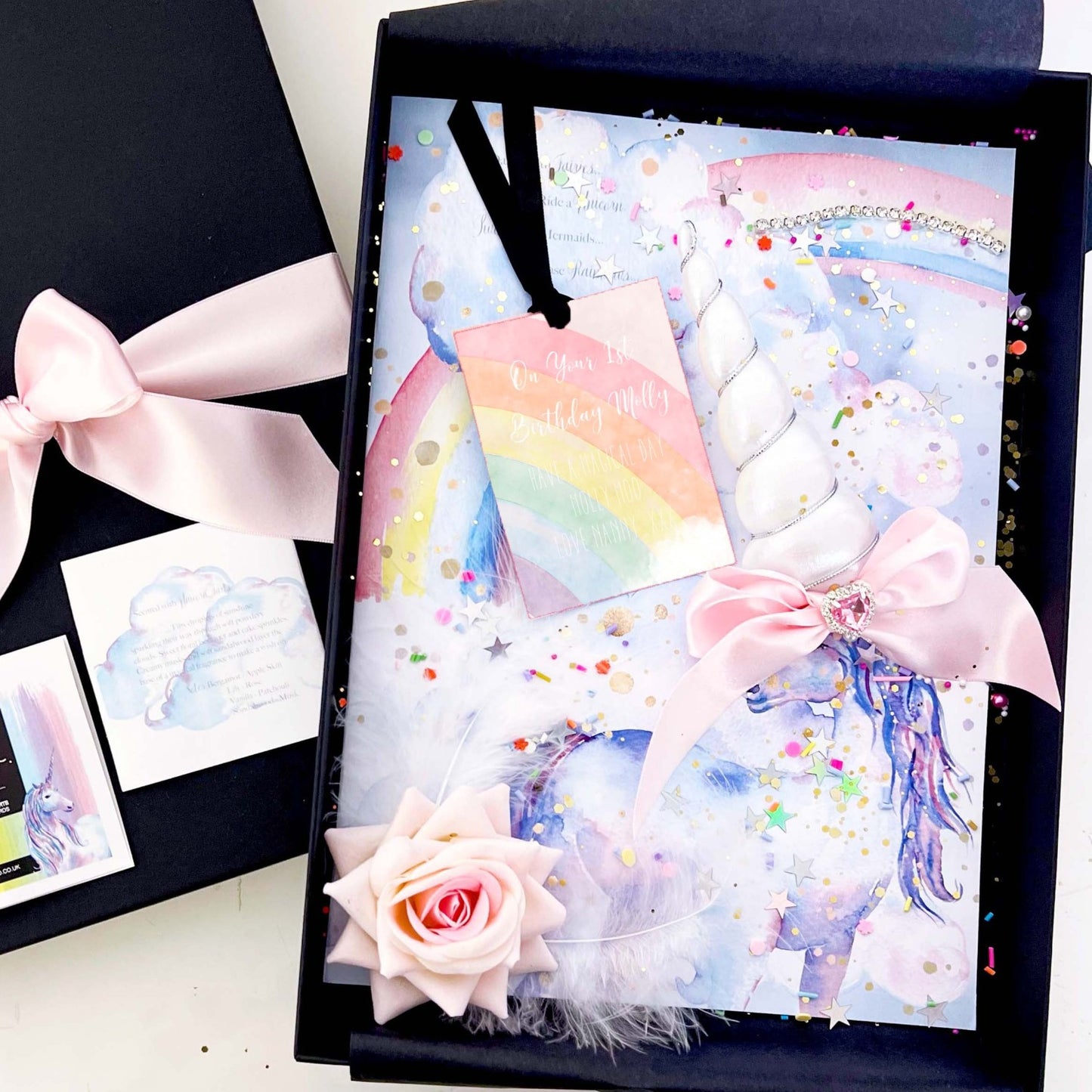 Unicorn first birthday card