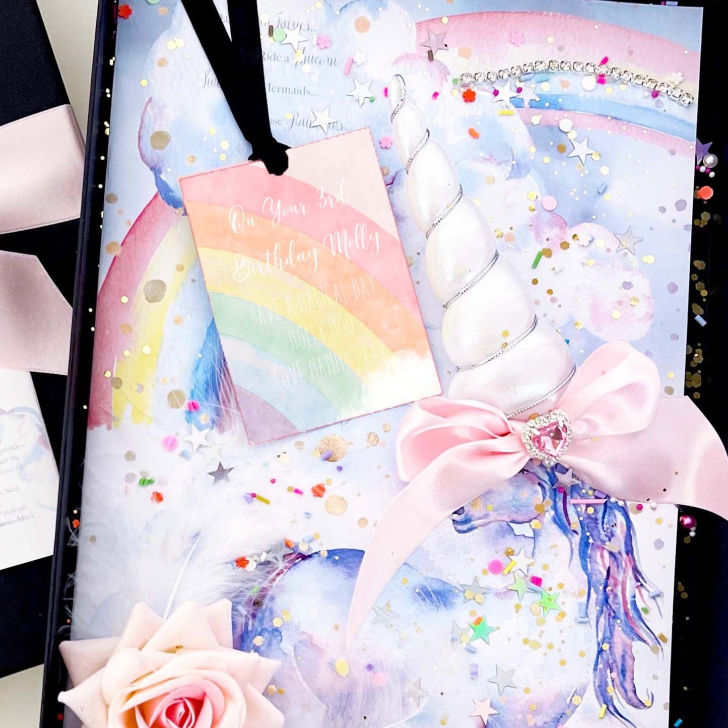 Luxury Unicorn 4th birthday card
