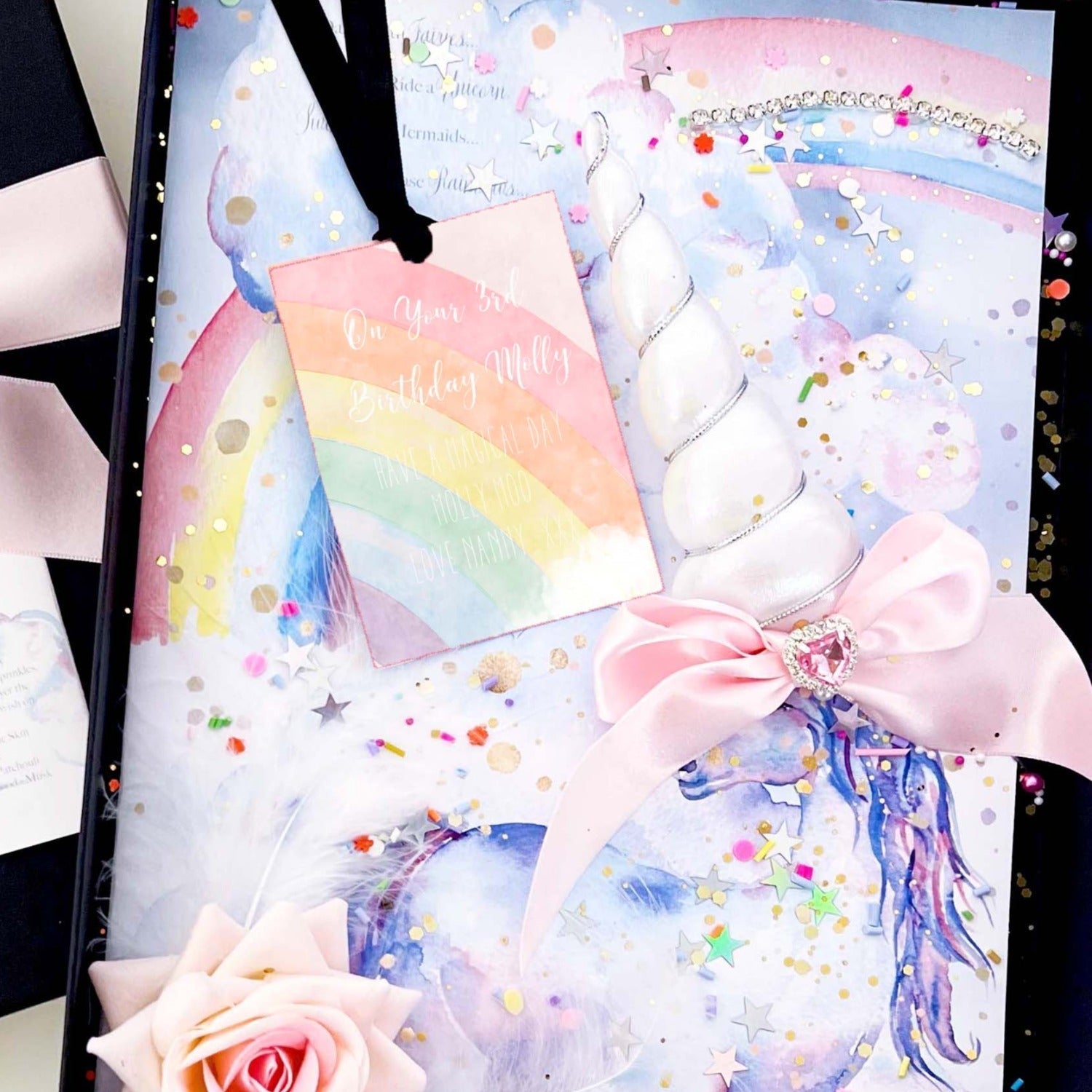 Luxury Unicorn 8th birthday card