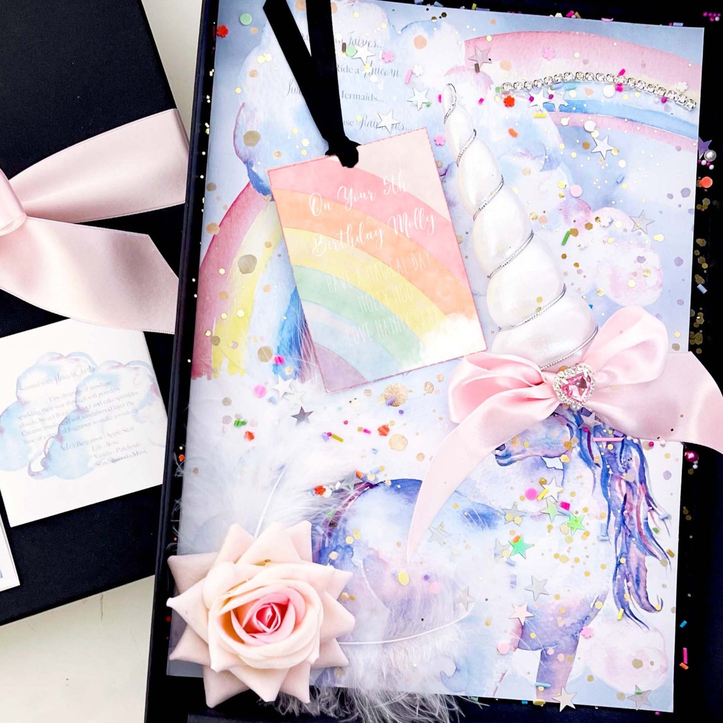 Scented Unicorn 5th birthday card