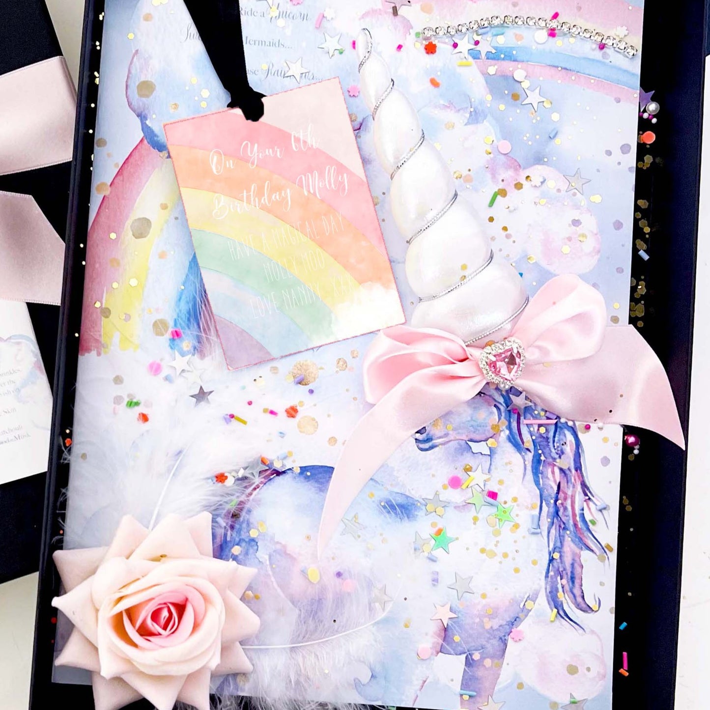 Personalised 6th Unicorn birthday card