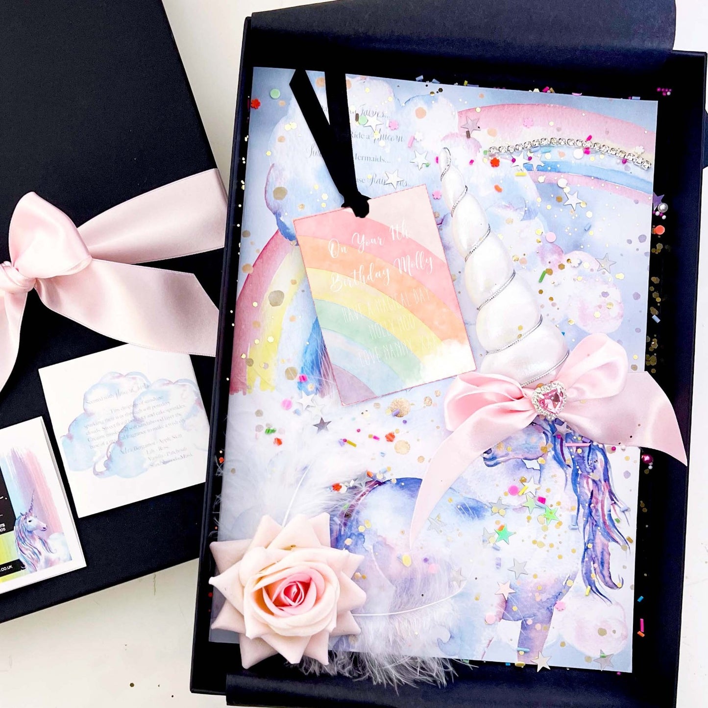 Luxury Personalised 7th Unicorn birthday card