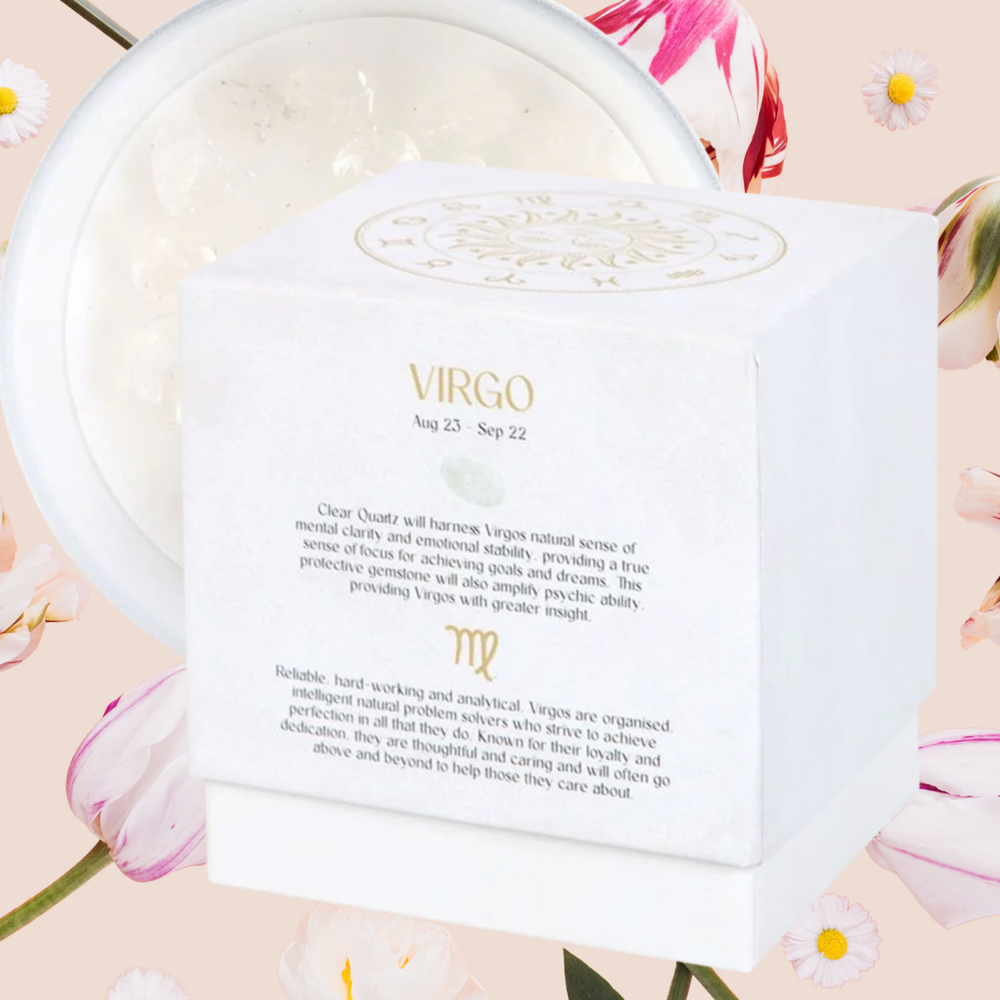 A Boxed Birthday Star Sign candle for Virgos to bring power and positivity to individuals born between August 23 and September 22 with this stunning Virgo zodiac candle.