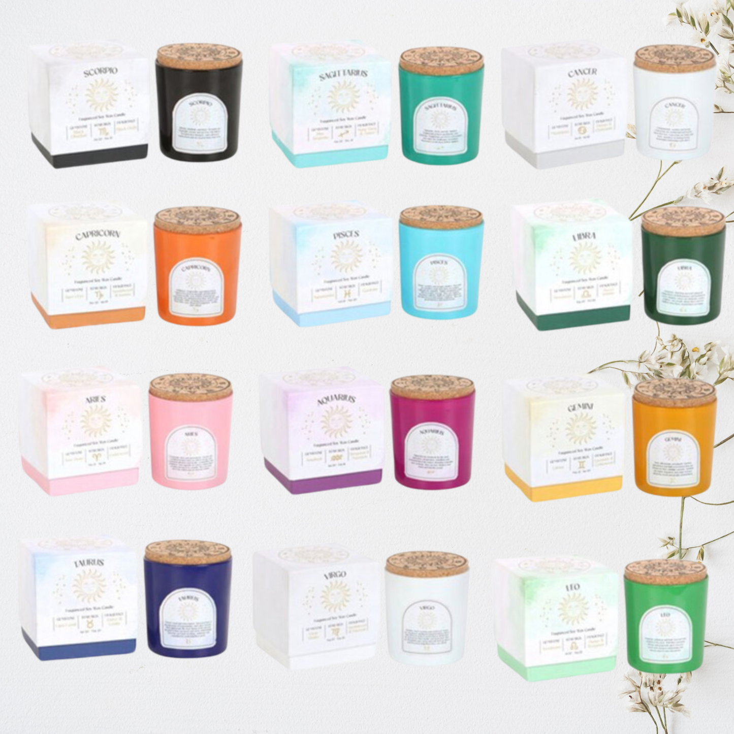 Gift Boxed 80th birthday Star sign candle gift
