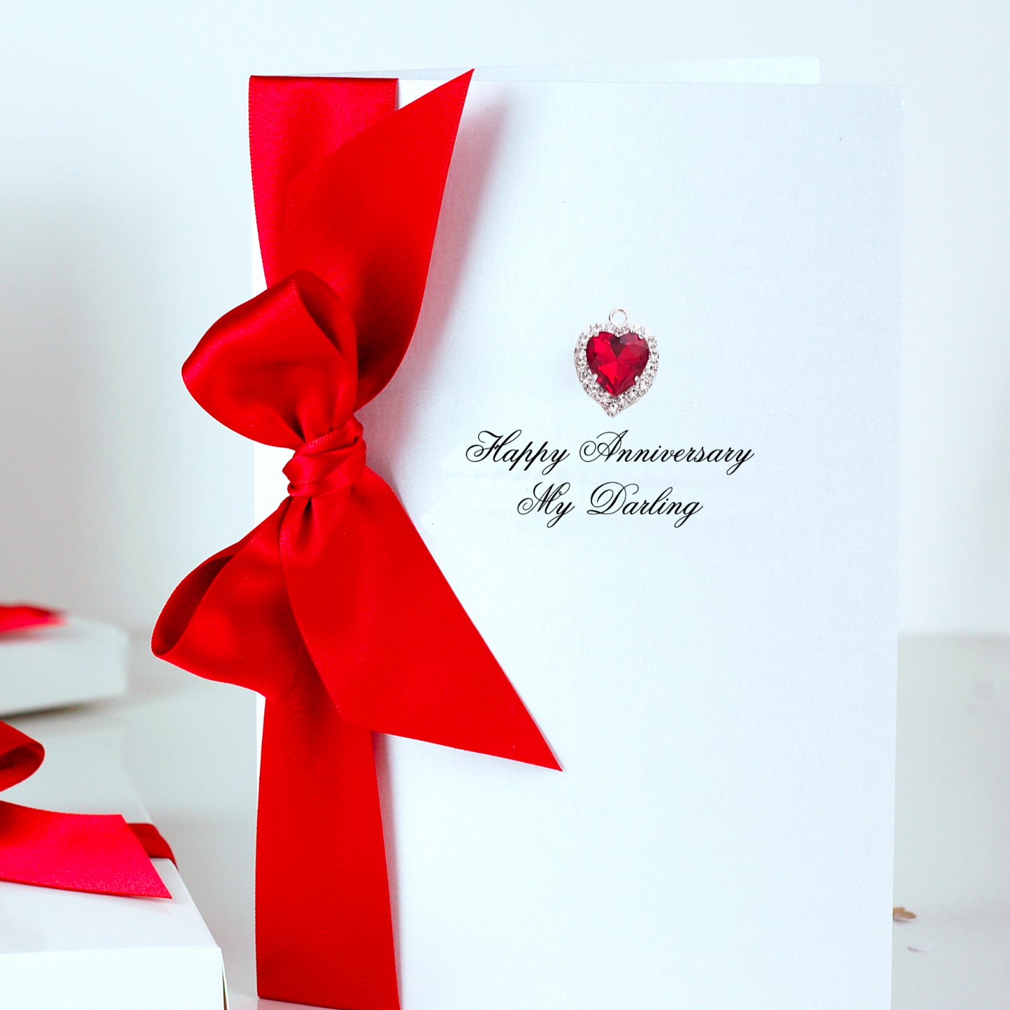 Personalised ruby anniversary card in gift box