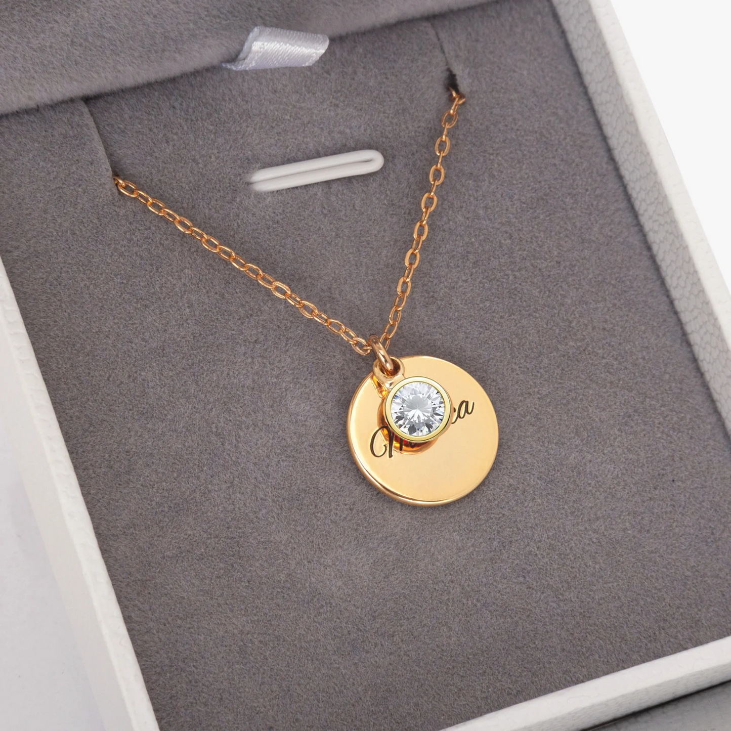 Personalised Couples Initials Engagement Necklace Gift (925 Sterling Silver)