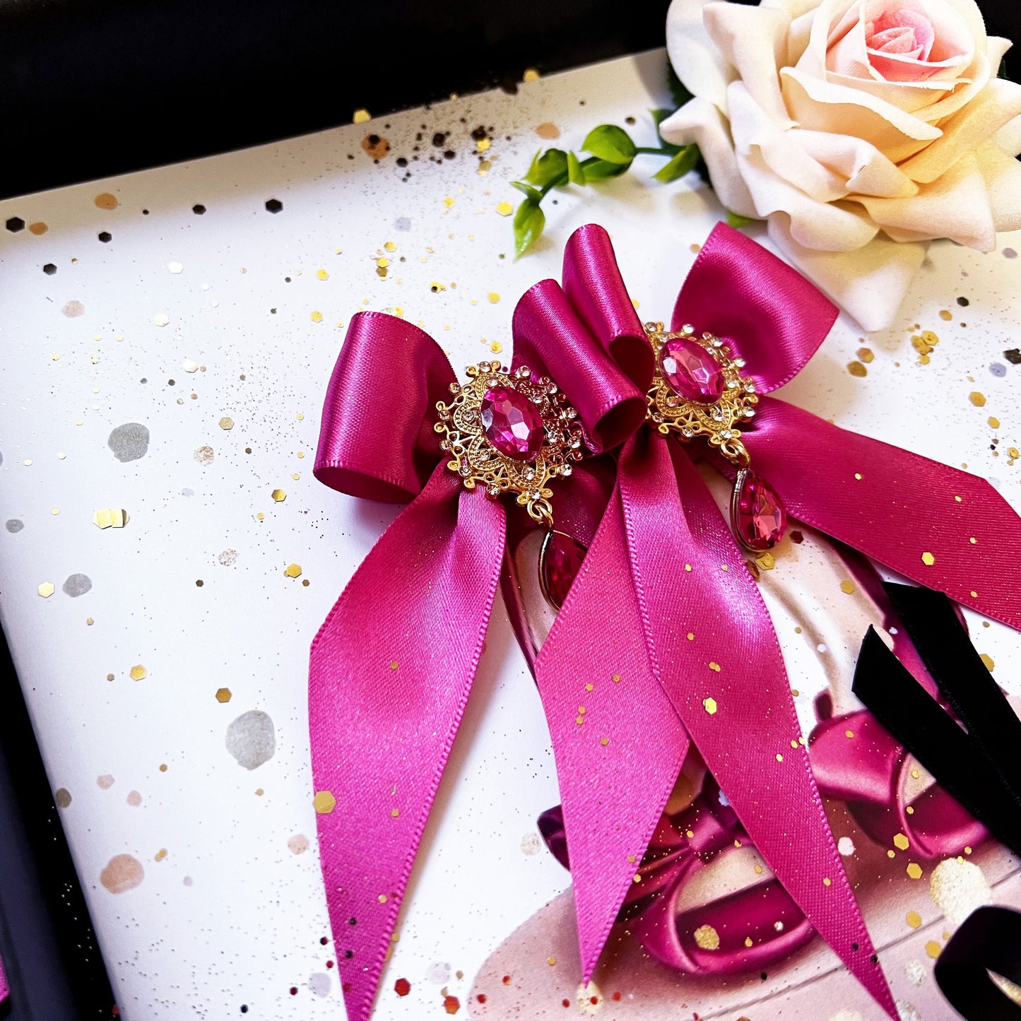 Luxury 40th Birthday Pink High Heel Daughter Card