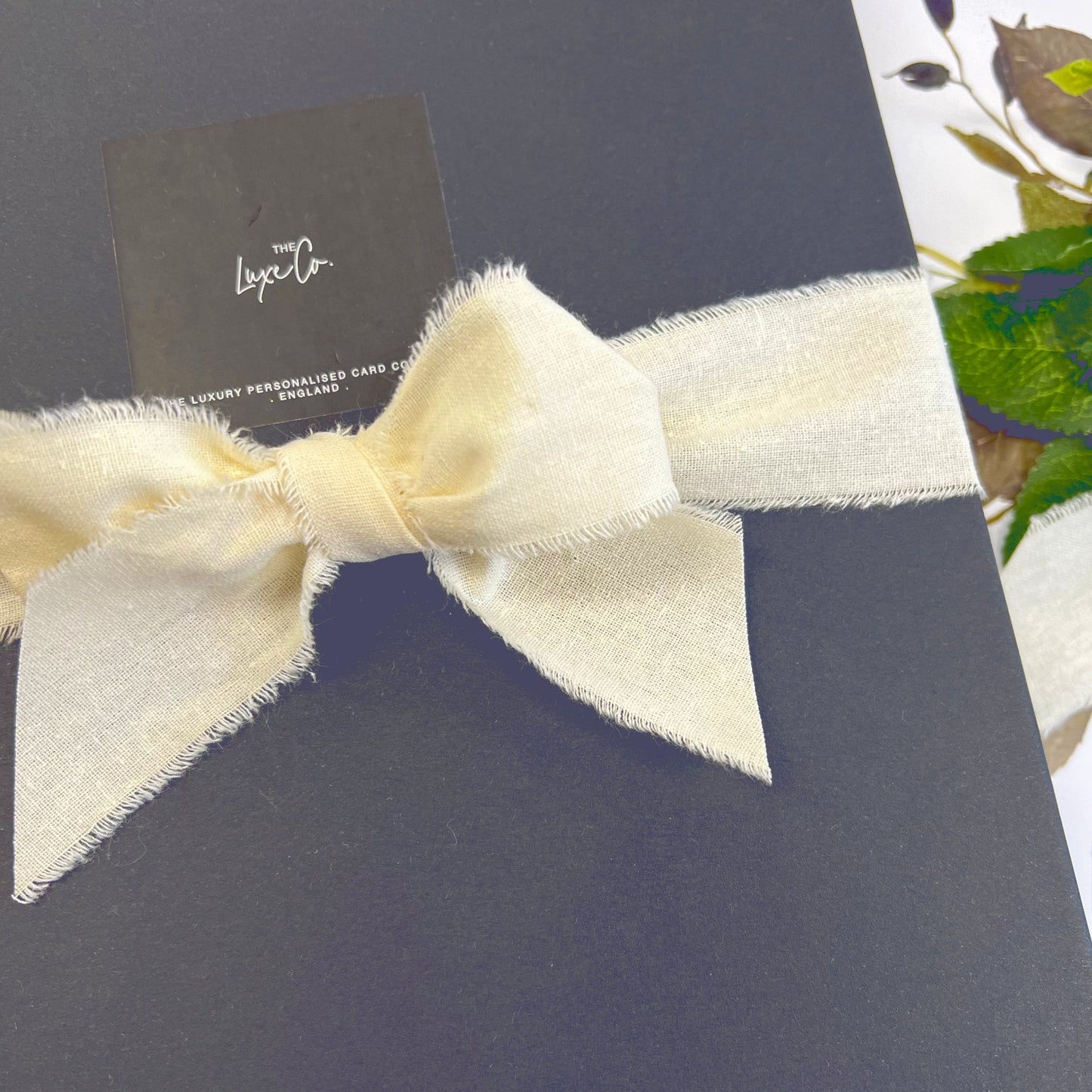 Boxed Linen 4th anniversary card comes in gift box
