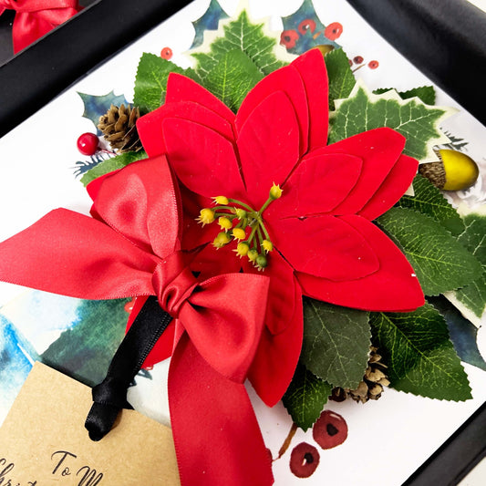 Luxury Poinsettia Christmas cards