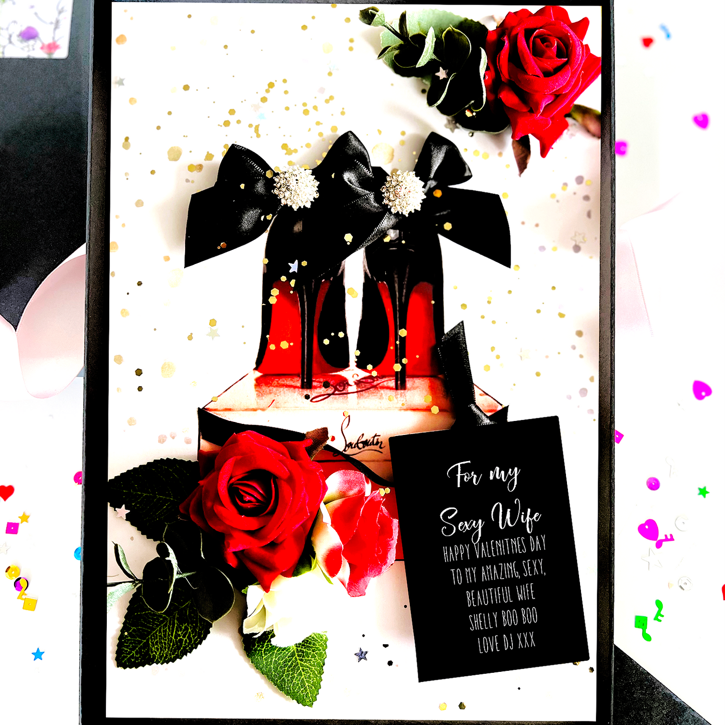 Sexy Wife Louboutin Heel Shoe Scented birthday cards to wife